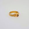 18 karaat bicolor gouden ring bruine diamant Paul Simons 2e hands #15108 - Afbeelding 5