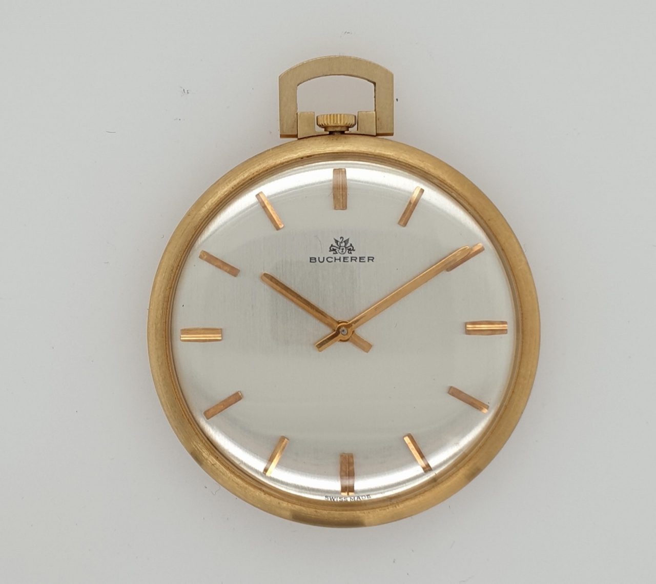 18 Karaat occasion gouden zakhorloge Bücherer 25220 Goudsmederij Juwelier Arnold van Dodewaard