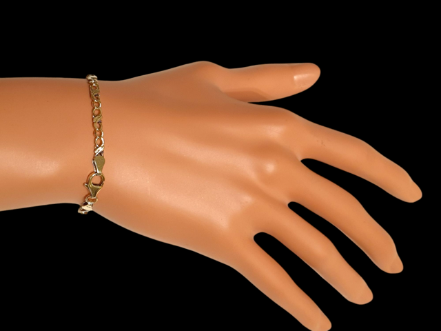 14 Karaat gouden armband met kruismotief. # 28079 - Image 2