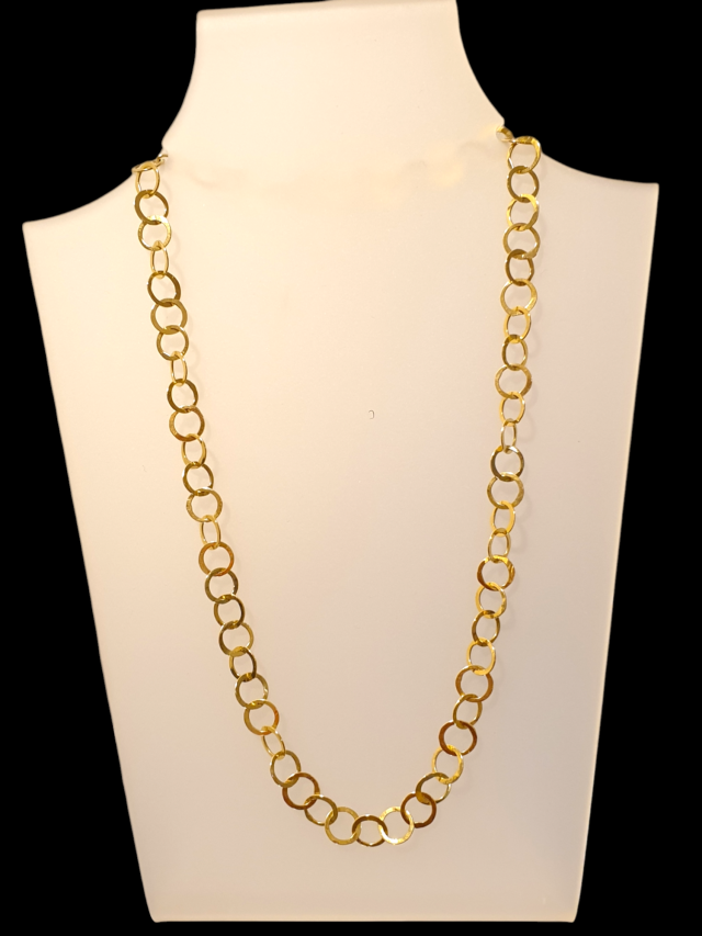 18 karaat gouden schakel ketting / collier handgemaakt. - Image 2