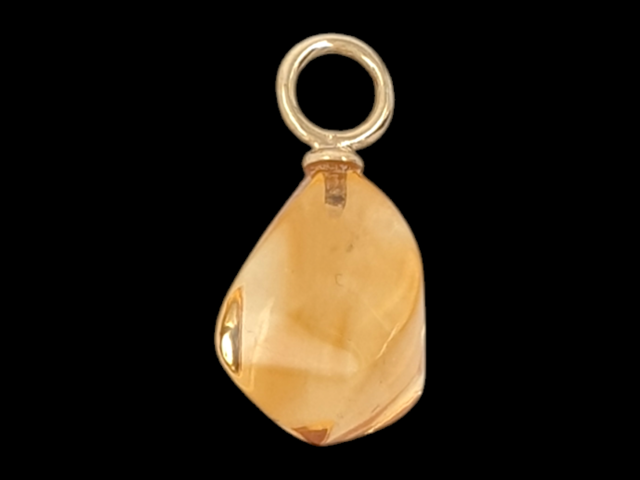 Citrien hanger met gouden oog. #28167 - Image 3