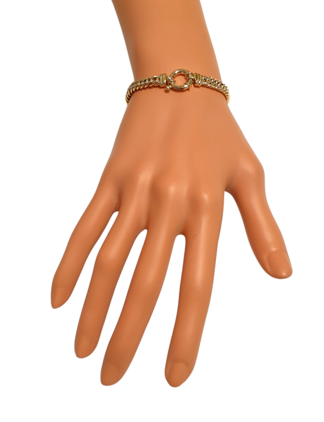 Gouden dubbel gourmet armband # 28164 - Image 2