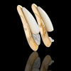 Gouden oorknoppen met parelmoer en diamant "TALENTO" #2162 - Afbeelding 4