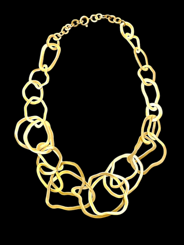 Gouden handgemaakte uniek collier "Joie de Vivre" # 27330 - Image 4