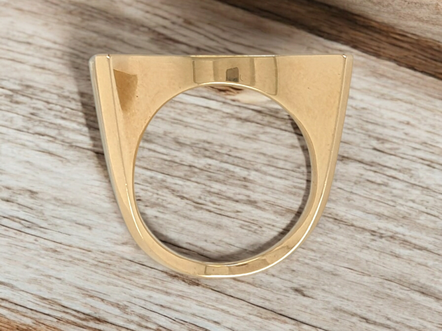 Bicolor gouden ring met diamant, handgemaakt. Frans Zeegers. #0045 - Afbeelding 4